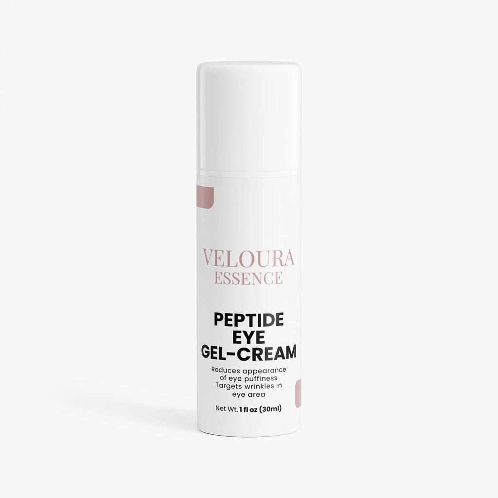 Veloura Essence Peptide Eye Gel-Cream bottle on a white background