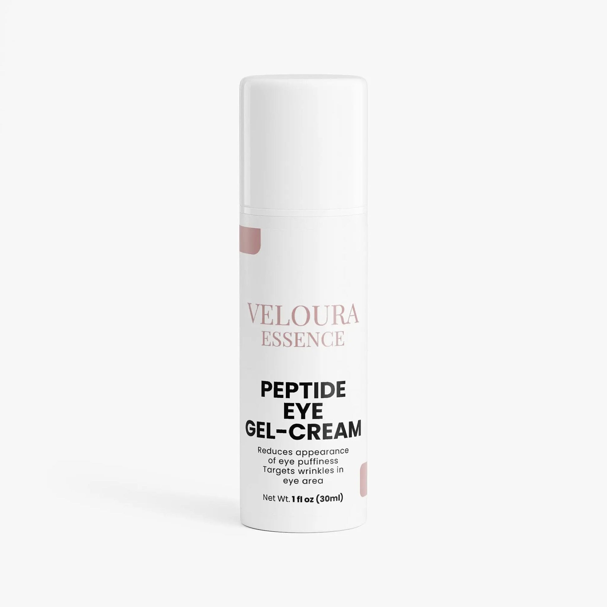 Veloura Essence Peptide Eye Gel-Cream bottle on a white background