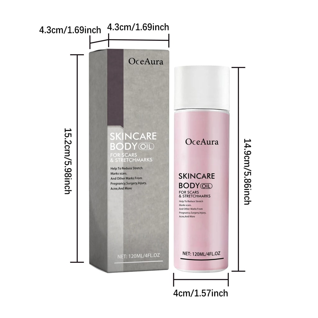 Oceaura Body Skin Care Oil Non-greasy Reduce Scars and Stretch Marks Fade Wrinkles Improve Skin Texture Smoothing Body Oil
